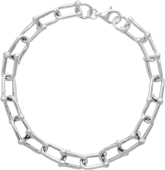 シルバー チェーンリング ブレスレット 約20cm シルバー 【公式通販】